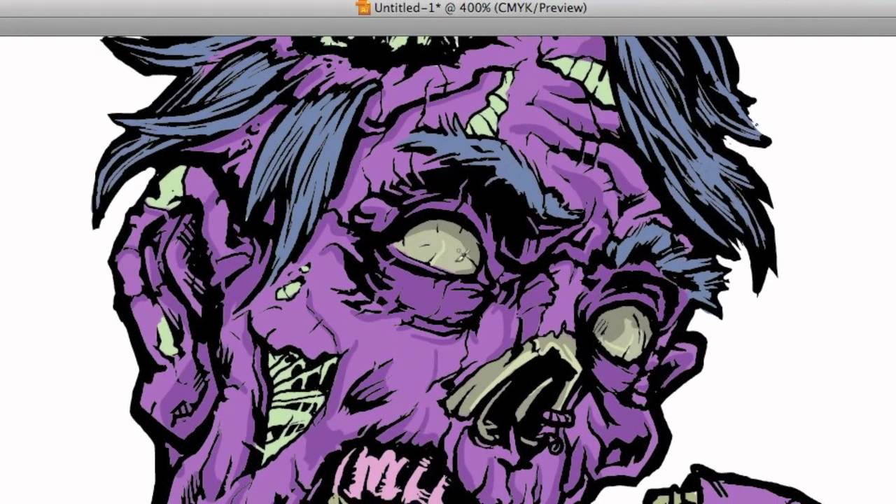 Zombie Vector Coloring In Illustrator Part 1280x720 Zombie Vector Coloring In Illustrator Part