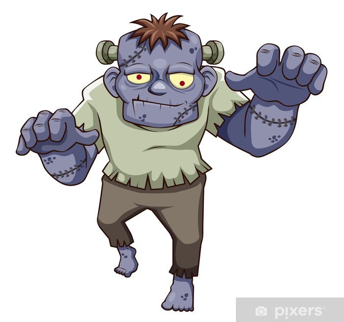 Illustration Of Cartoon Zombie Vector Poster 700x656 Illustration Of Cartoon Zombie Vector Poster