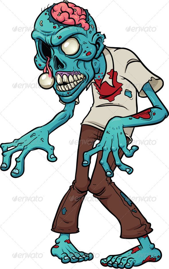 Cartoon Zombie Vector Clip Art Illustration With Simple Gradients 590x941 Cartoon Zombie Vector Clip Art Illustration With Simple Gradients