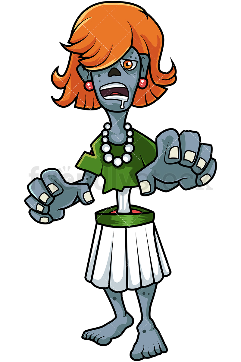 Creepy Female Zombie Cartoon Clipart Vector 800x1200 Creepy Female Zombie Cartoon Clipart Vector