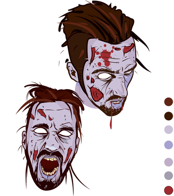 600x677 Vector Scary Zombie Face Image Download Free Vector Art Free