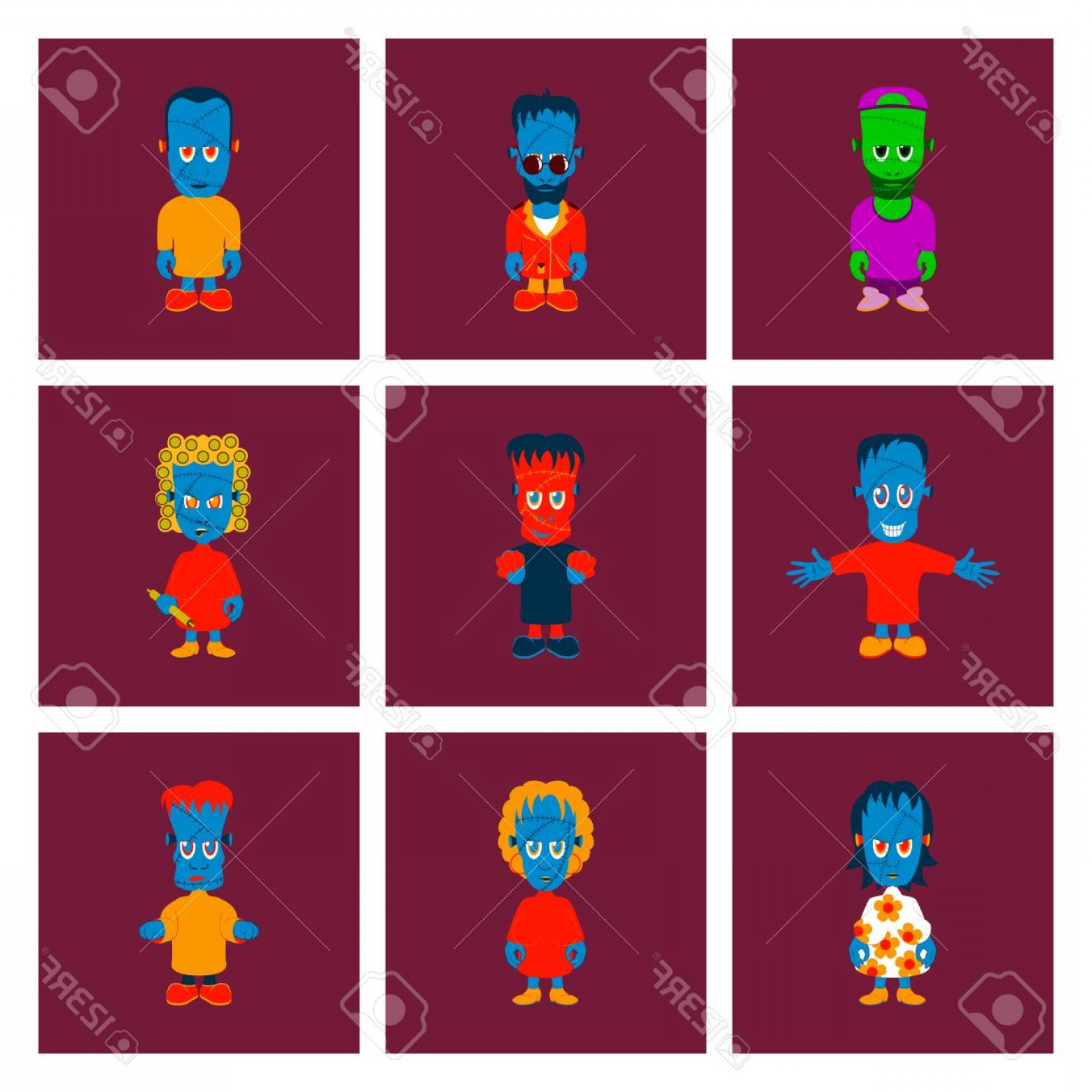 1560x1560 Zombie Family Vector Art Savoyuptown