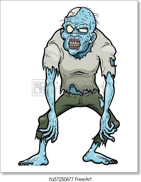 450x580 Free Art Print Of Zombie Vector Illustration Of Cartoon Zombie