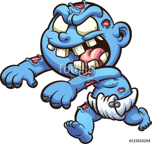 500x474 Cartoon Baby Zombie Vector Clip Art Illustration With Simple