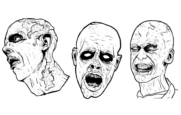 600x380 Free Vectors Free Illustrated Scary Zombie Vector Graphics