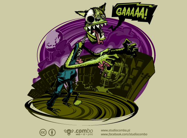 600x444 Free Zombie Cat Vector Graphics