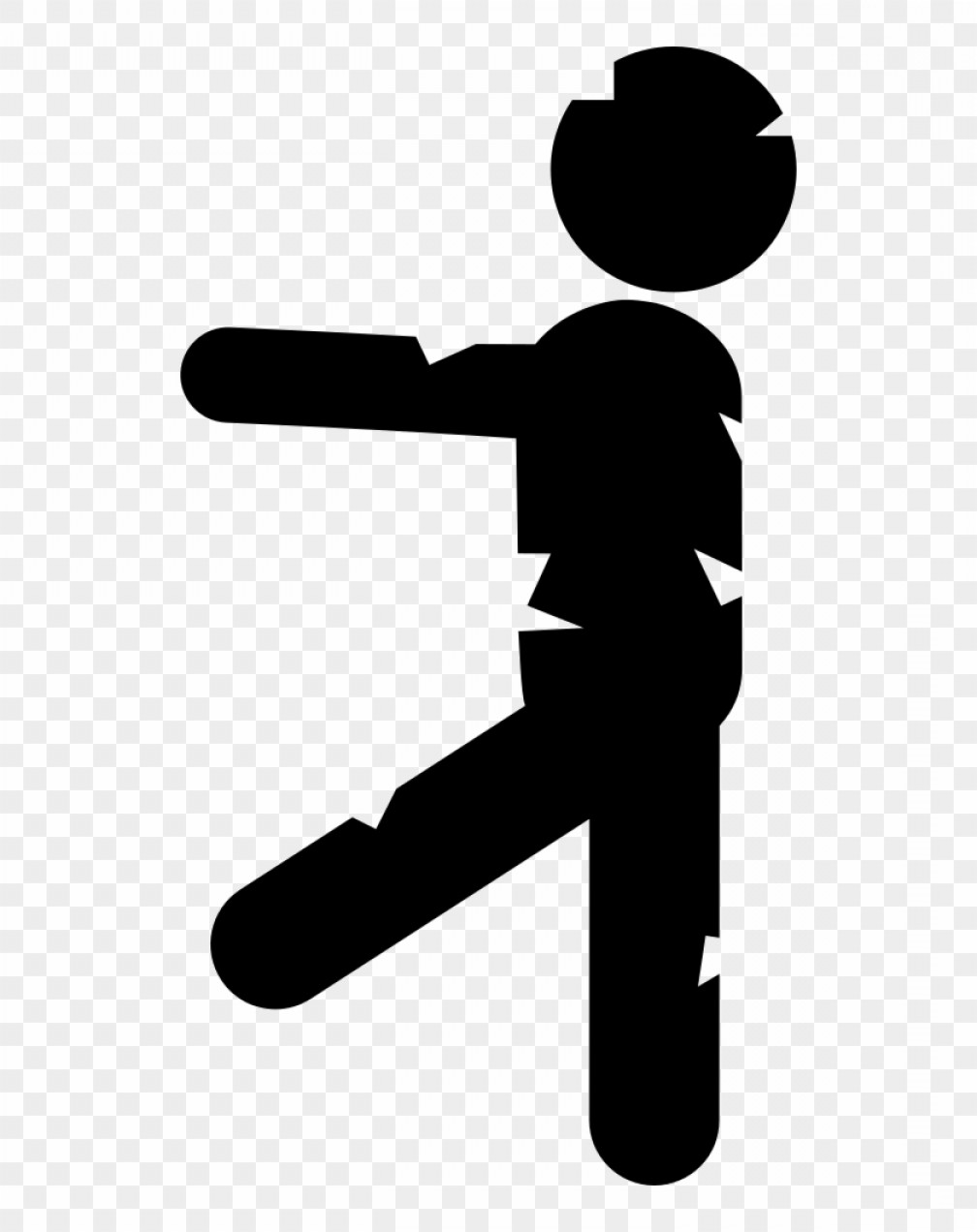 1008x1272 Mhingimkwalking Zombie Man Silhouette From Side View Png