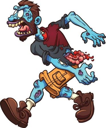 372x450 Angry Cartoon Zombie Vector Clip Art Illustration With Simple
