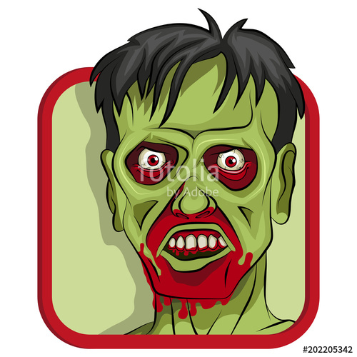 500x500 Cartoon Zombie Head Vector Graphics To Design Stock Image