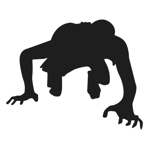 512x512 Zombie Crawling Silhouette