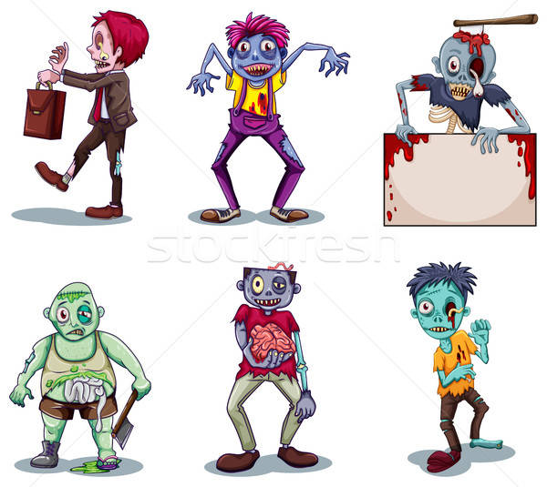 600x535 Scary Zombies Vector Illustration Daniel Cole
