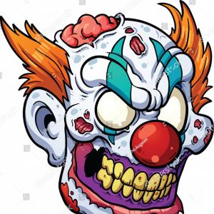 300x300 Zombie Clown Head Vector Clip Art Catchsplace