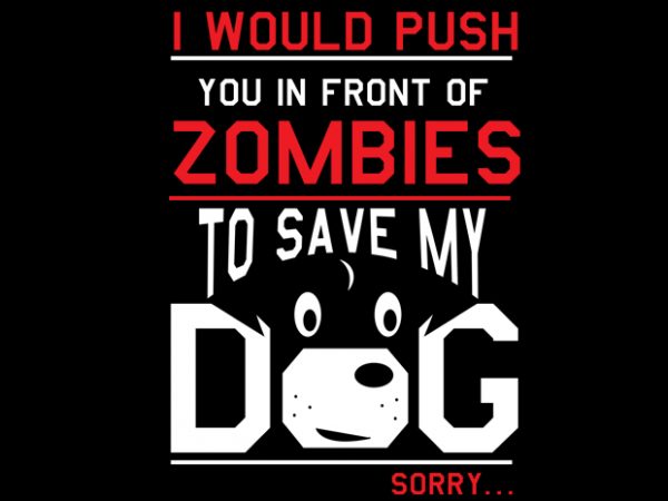 600x450 Dog Zombies T Shirt Vector Illustration
