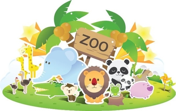Free Vector Zoo Animals Free Vector Download 581x368 Free Vector Zoo Animals Free Vector Download