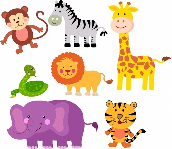 Safari Animals Free Vector In Adobe Illustrator 600x520 Safari Animals Free Vector In Adobe Illustrator