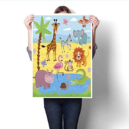 Longbuyer Hanging Painting Baby Jungle And Safari Zoo 425x425 Longbuyer Hanging Painting Baby Jungle And Safari Zoo