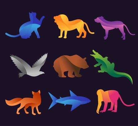 Animal Zoo Vector Icons Set Wild Animals Vector Collection 450x411 Animal Zoo Vector Icons Set Wild Animals Vector Collection