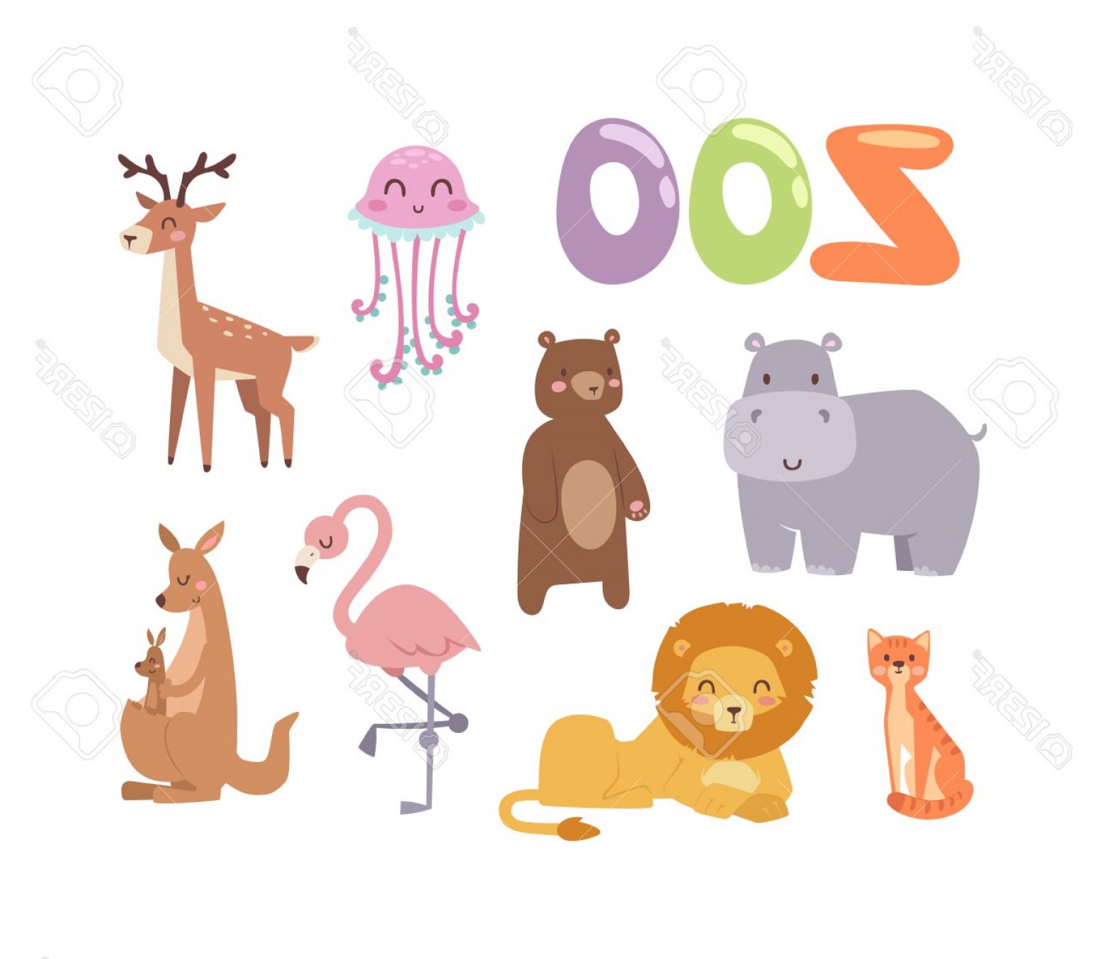 Cute Baby Zoo Animals Vector Hoodamath 1560x1354 Cute Baby Zoo Animals Vector Hoodamath