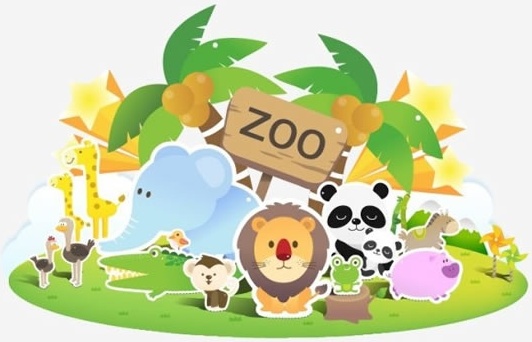 532x342 Zoo Background Cute Animals Icons Colorful Flat Sketch Free Vector