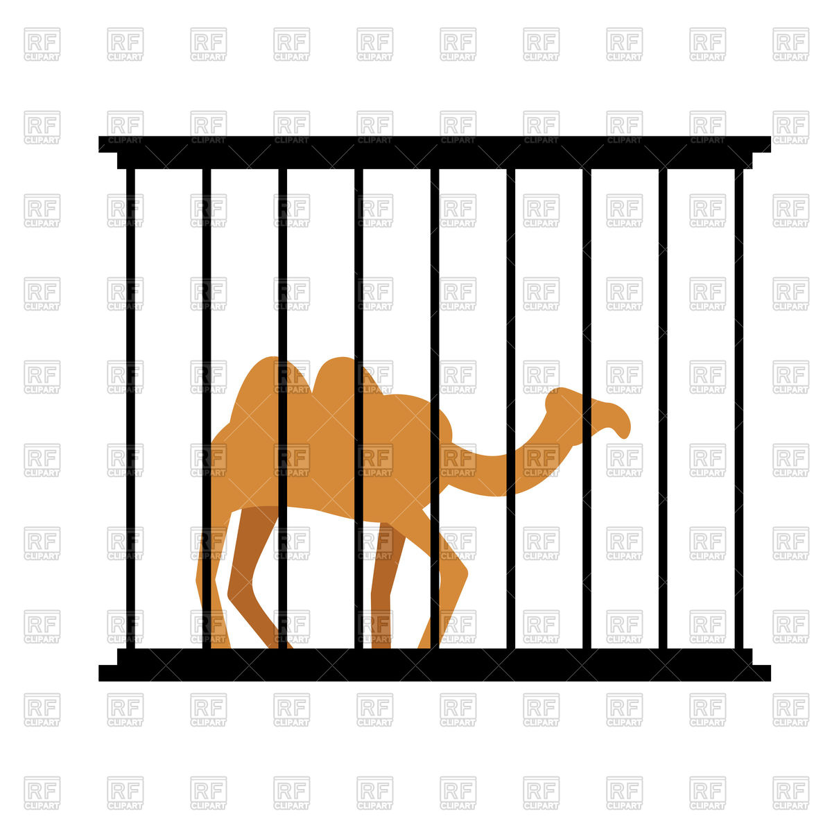 1200x1200 Camel In Cage, Animal In Zoo Vector Image Of Plants And Animals