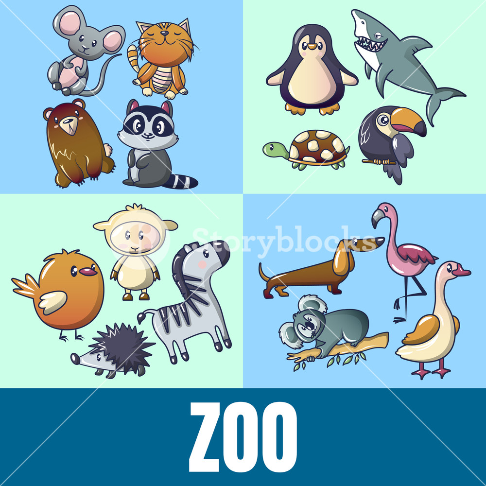 1000x1000 Zoo Concept Banner Cartoon Banner Of Zoo Vector Concept For Web