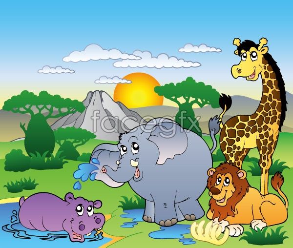 600x508 Free Download Cute Cartoon Zoo Vector Include Zoo, Elephants