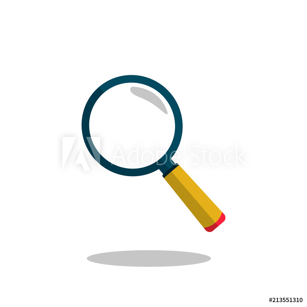 1000x1000 Photo Art Print Magnifying Glass Icon Vector Modern Style