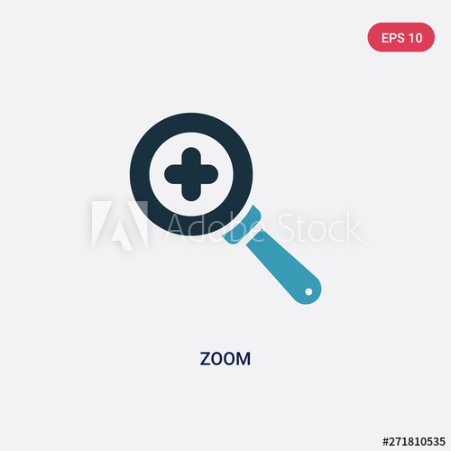 500x500 Two Color Zoom Vector Icon From User Interface Concept Isolated