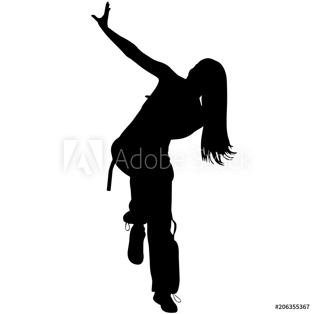 Zumba Girl, Female Vector Silhouette With Arm In The Air Foto 1000x1000 Zumba Girl, Female Vector Silhouette With Arm In The Air Foto