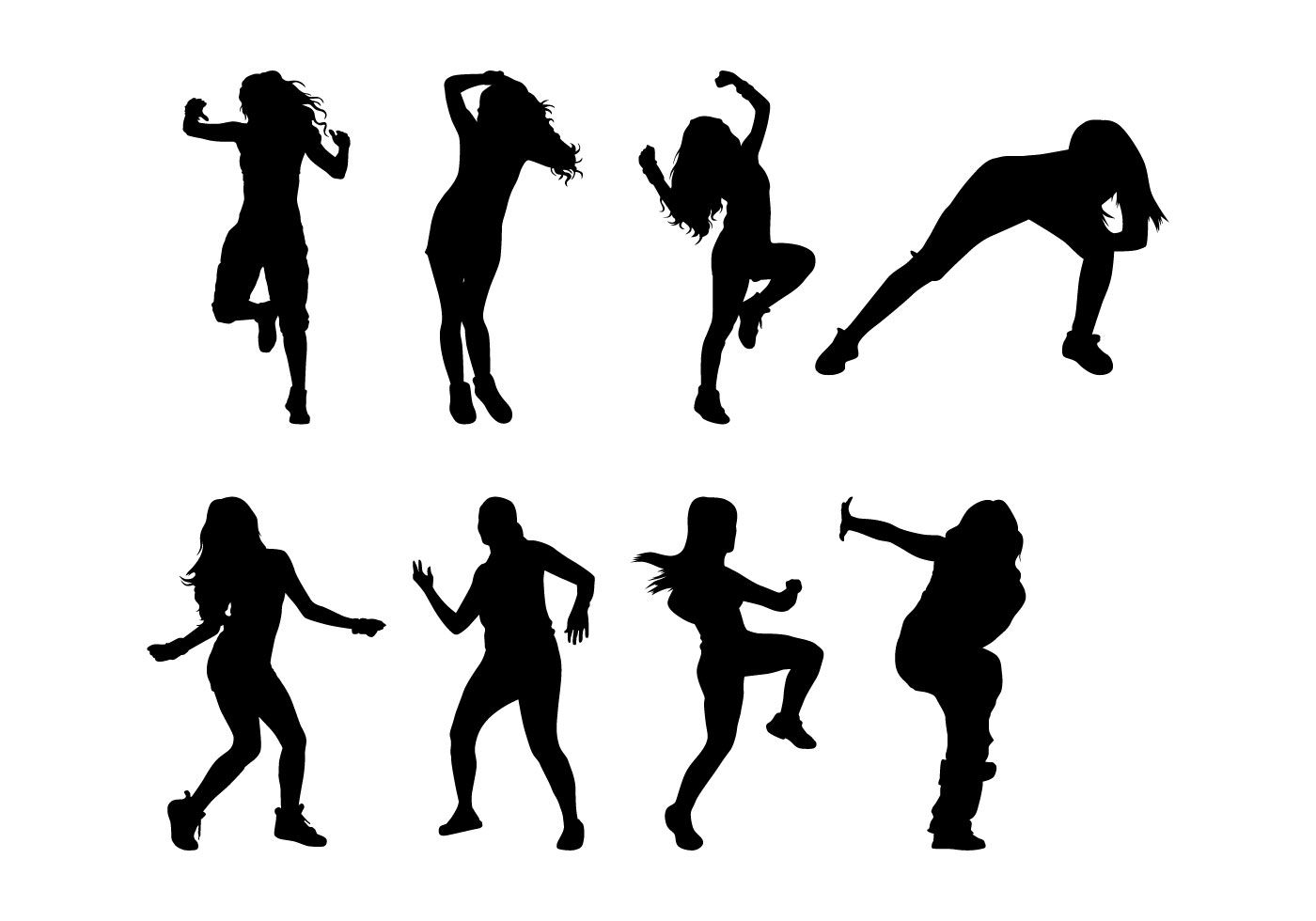 Free Zumba Dance Silhouettes Vector 1400x980 Free Zumba Dance Silhouettes Vector