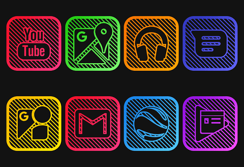 480x330 Ios Lines Neon Icon Pack