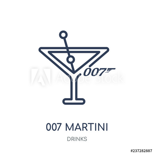 500x500 Martini Icon Martini Linear Symbol Design From Drinks