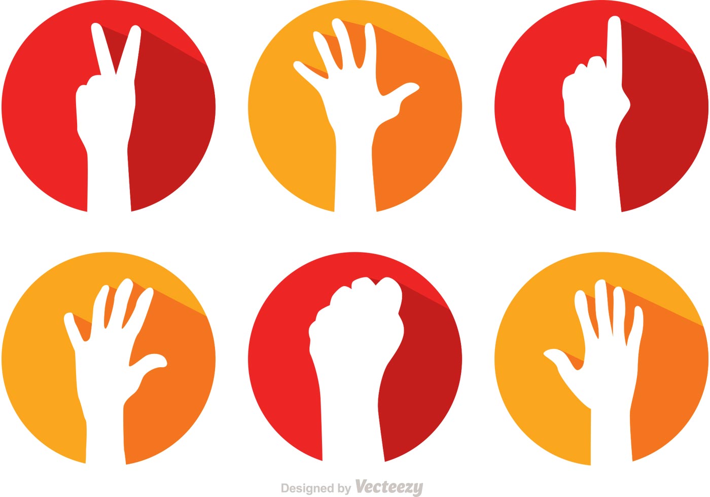 1400x980 Hand Reaching Long Shadow Icons Vectors