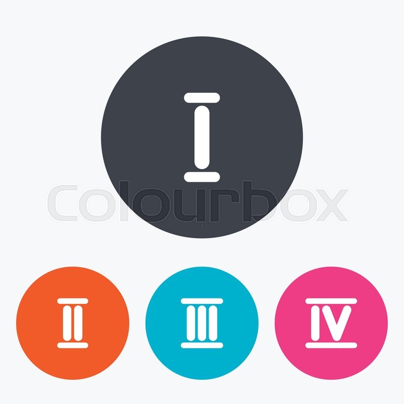800x800 Roman Numeral Icons And Stock Vector Colourbox