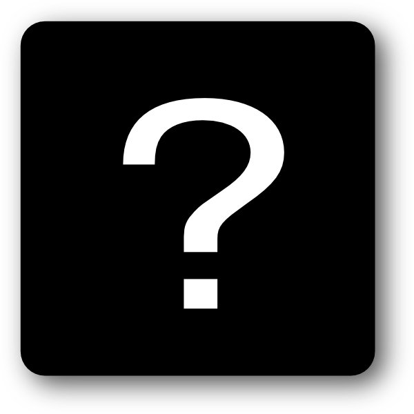 600x600 Black Question Mark Square Icon Clip Art