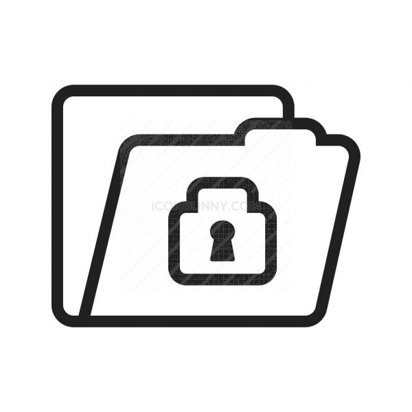 600x600 Confidential Line Icon