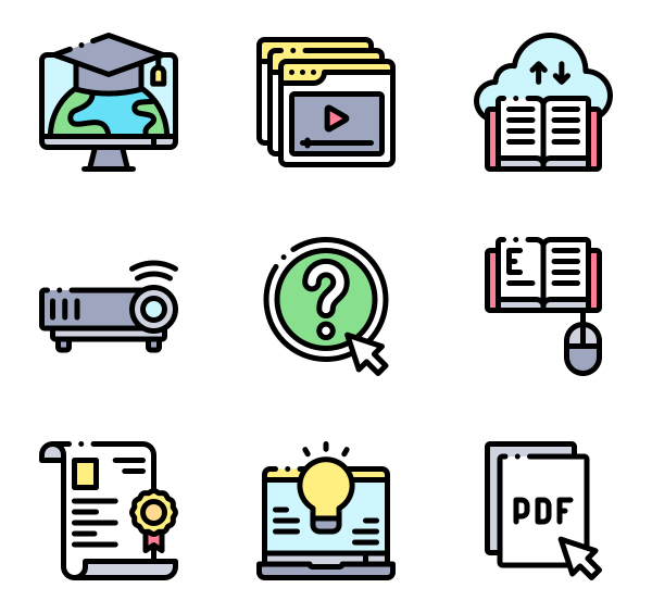 600x564 Online Learning Icon Packs