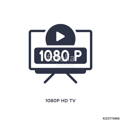 Hd Tv Icon On White Background Simple Element Illustration 500x500 Hd Tv Icon On White Background Simple Element Illustration