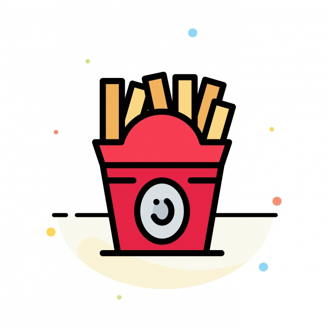 640x640 Fries Fast Food Food Usa Abstract Flat Color Icon Template, Bit