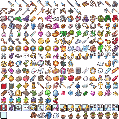 384x384 Rpg Vx Art Icon Set, Game Item, Make Your Own Game