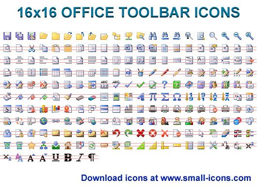 530x399 Office Toolbar Icons Collection Is A Set Of Royalty Free