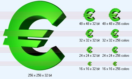 464x280 Green Euro Icon