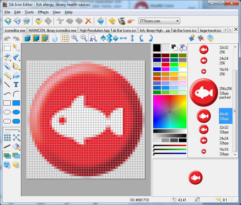788x672 Fish Icon Editor