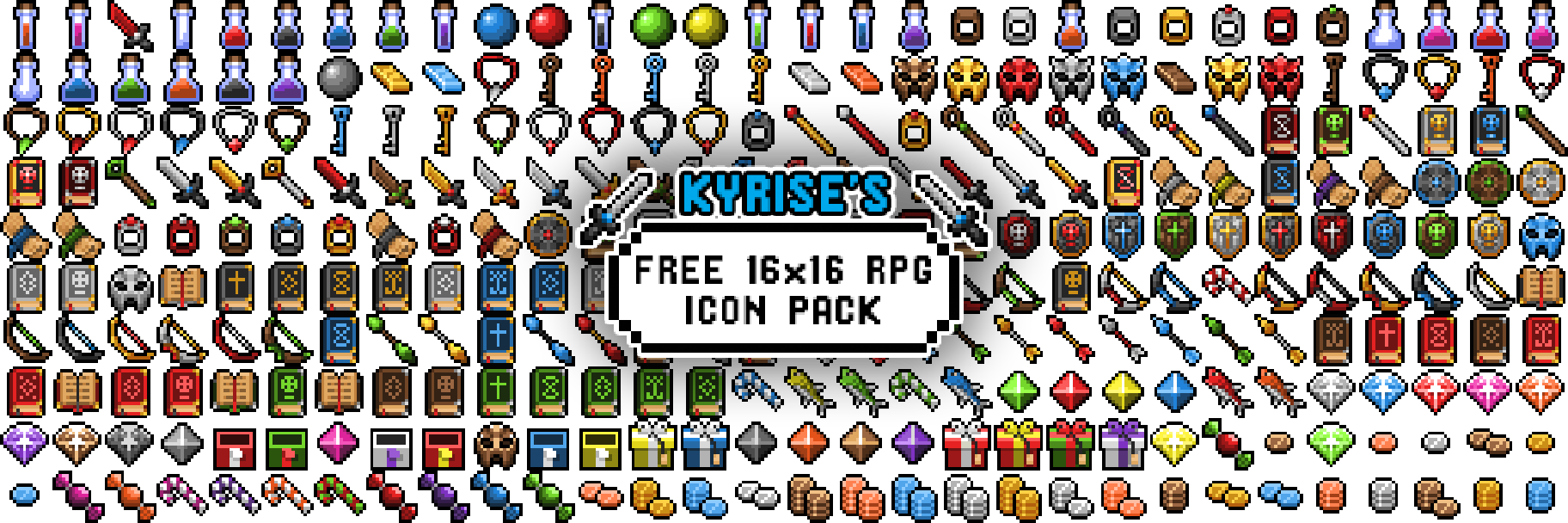 1824x608 Kyrise's Free Rpg Icon Pack