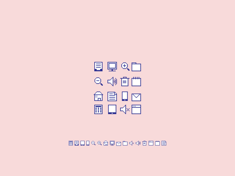 800x600 Pixel Icon Set