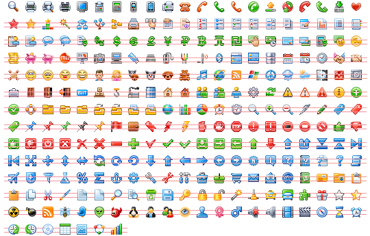 540x345 Pixel Toolbar Icons
