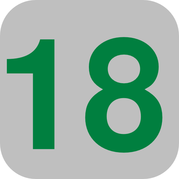 600x600 Number Grey Flat Icon Clip Art