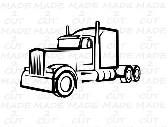 570x432 Semi Truck Wheeler Car Airplane Silhouette Studio