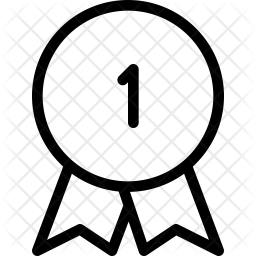 256x256 Year Anniversary Badge Icon Of Line Style