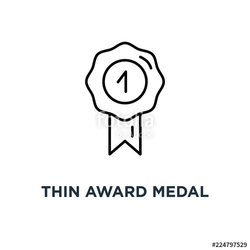 500x500 Thin Award Medal Like Icon, Symbol Of Respect Insignia